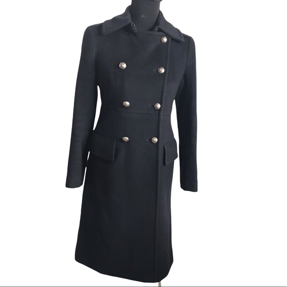 Vince wool/ cashmere blend double breasted stadium coat size 2 in Black - Picture 4 of 12